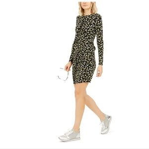 MICHAEL Michael Kors Womens Tossed Lilies Printed Ruffled Casual Dress